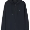 Hoodie aus Baumwollmischung mit Reißverschluss und Double-B-Monogramm Hoodie aus Baumwollmischung mit Reißverschluss und Double-B-Monogramm