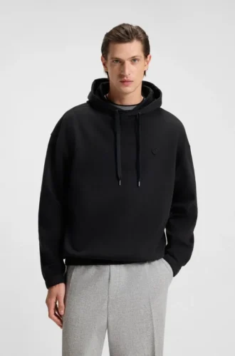 Hoodie aus merzerisierter Baumwolle in lockerer Passform