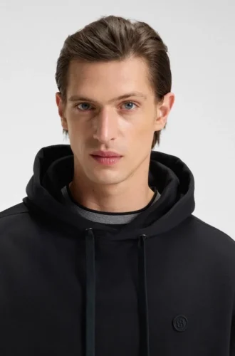 Hoodie aus merzerisierter Baumwolle in lockerer Passform