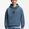 Hoodie mit Farbverlaufslogo aus Baumwollfrottee