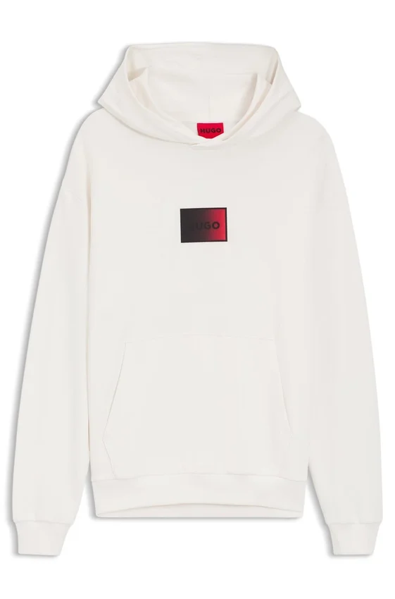 Hoodie mit Farbverlaufslogo aus Baumwollfrottee Hoodie mit Farbverlaufslogo aus Baumwollfrottee
