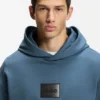 Hoodie mit Farbverlaufslogo aus Baumwollfrottee