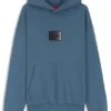 Hoodie mit Farbverlaufslogo aus Baumwollfrottee
