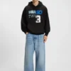 Hoodie mit gemischten Motiven aus Baumwollfrottee