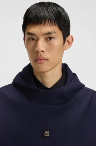 Hoodie mit geometrischem Band aus Baumwollmischung