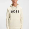 Hoodie mit geprägtem Logo aus Baumwollmischung