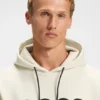 Hoodie mit geprägtem Logo aus Baumwollmischung