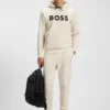 Hoodie mit geprägtem Logo aus Baumwollmischung