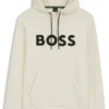 Hoodie mit geprägtem Logo aus Baumwollmischung