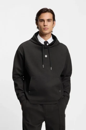 Hoodie mit gestapeltem Logo in lockerer Passform