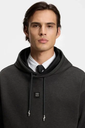 Hoodie mit gestapeltem Logo in lockerer Passform