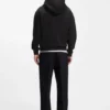 Hoodie mit gesticktem Logo aus Stretch-Baumwolle