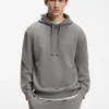 Hoodie mit Kontrastlogo aus Baumwollfrottee