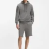 Hoodie mit Kontrastlogo aus Baumwollfrottee