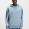 Hoodie mit Logo-Detail aus Baumwollfrottee Hoodie mit Logo-Detail aus Baumwollfrottee