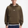 Hoodie mit Logo-Detail aus Baumwollfrottee