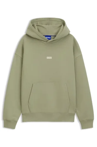 Hoodie mit Logo-Detail aus Baumwollfrottee