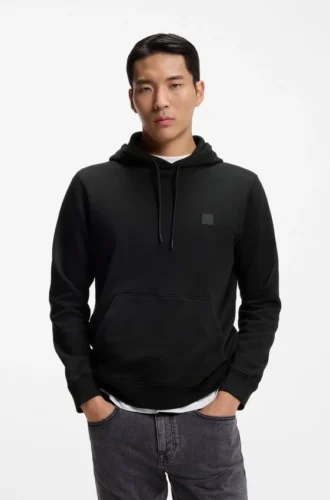 Hoodie mit Logo-Patch aus Baumwollfrottee