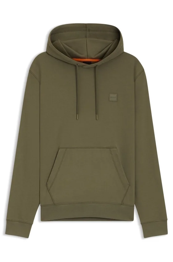 Hoodie mit Logo-Patch aus Baumwollfrottee Hoodie mit Logo-Patch aus Baumwollfrottee