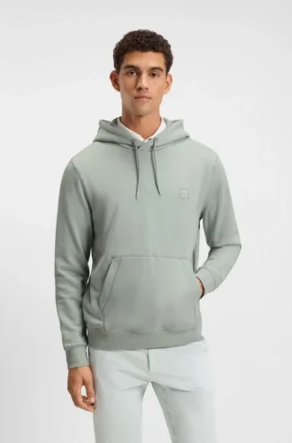 Hoodie mit Logo-Patch aus Baumwollfrottee