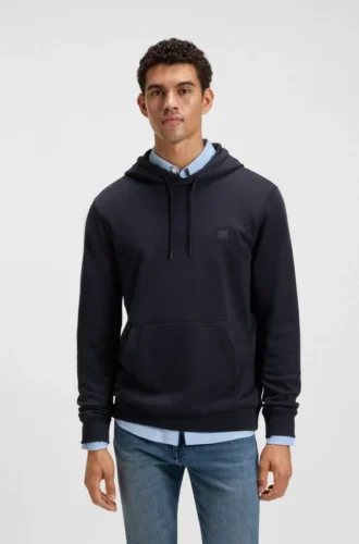 Hoodie mit Logo-Patch aus Baumwollfrottee