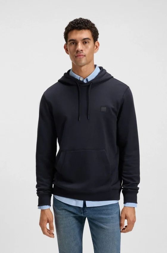 Hoodie mit Logo-Patch aus Baumwollfrottee Hoodie mit Logo-Patch aus Baumwollfrottee