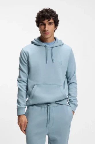 Hoodie mit Logo-Patch aus Baumwollfrottee