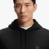 Hoodie mit Logo-Patch aus Baumwollfrottee