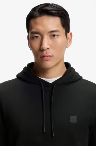 Hoodie mit Logo-Patch aus Baumwollfrottee