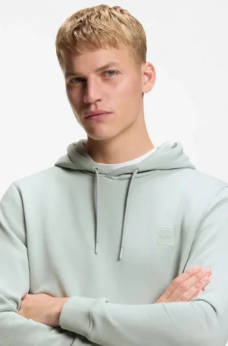 Hoodie mit Logo-Patch aus Baumwollfrottee