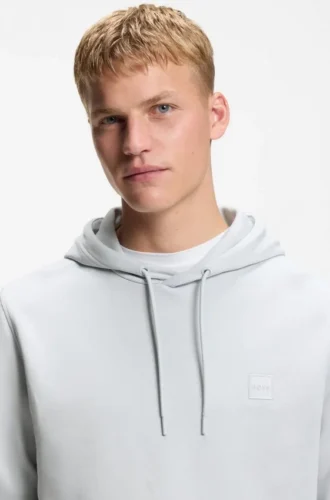Hoodie mit Logo-Patch aus Baumwollfrottee