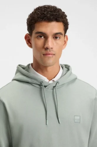 Hoodie mit Logo-Patch aus Baumwollfrottee