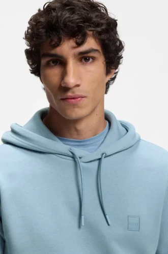 Hoodie mit Logo-Patch aus Baumwollfrottee