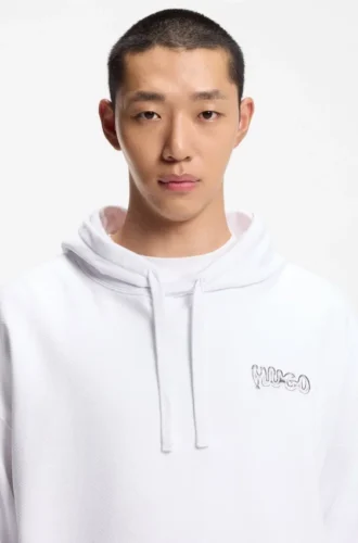 Hoodie mit Logo-Print aus Baumwollfrottee