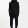 Hoodie mit Reißverschluss aus Stretch-Baumwolle mit Logo-Print