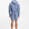 Hoodie mit Reißverschluss und Paspeldetails aus einer Baumwollmischung