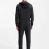 Hoodie mit Reißverschluss und Paspeldetails aus einer Baumwollmischung
