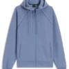 Hoodie mit Reißverschluss und Paspeldetails aus einer Baumwollmischung