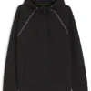 Hoodie mit Reißverschluss und Paspeldetails aus einer Baumwollmischung