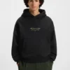 Hoodie mit Stickmotiv aus Baumwollfrottee Hoodie mit Stickmotiv aus Baumwollfrottee