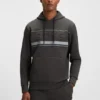 Hoodie mit Streifen-Detail aus einer Baumwollmischung