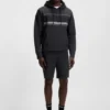 Hoodie mit Streifen-Detail aus einer Baumwollmischung