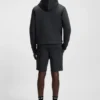 Hoodie mit Streifen-Detail aus einer Baumwollmischung