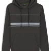 Hoodie mit Streifen-Detail aus einer Baumwollmischung