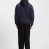 Hoodie mit ton-in-ton-Logo aus Baumwollfrottee