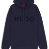 Hoodie mit ton-in-ton-Logo aus Baumwollfrottee