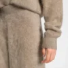 Hose aus gewaschenem Kaschmir mit weitem Bein