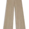 Hose aus gewaschenem Kaschmir mit weitem Bein