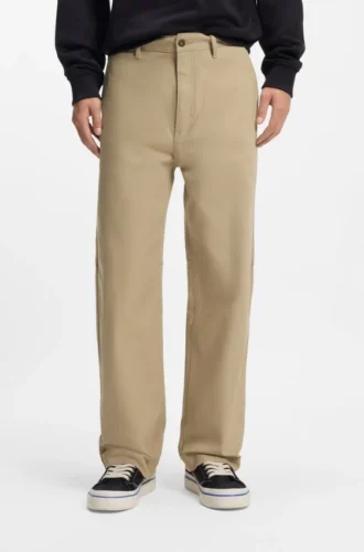 Hose in Baggy-Passform aus Stretch-Baumwoll-Canvas