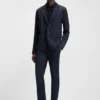 Hose in Extra-Slim-Fit aus Jersey mit Twill-Print